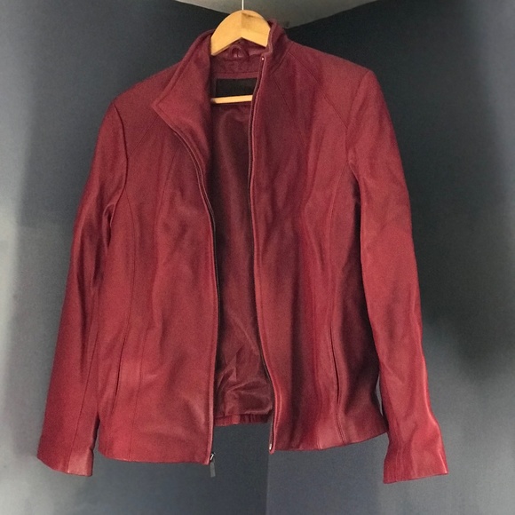 Siena Red Leather Coat - Picture 3 of 3
